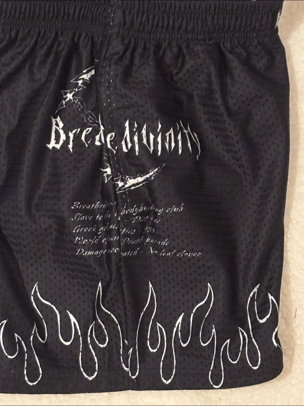 Breathe Divinity War Ensemble Mesh Bodybuilding Medium Shorts